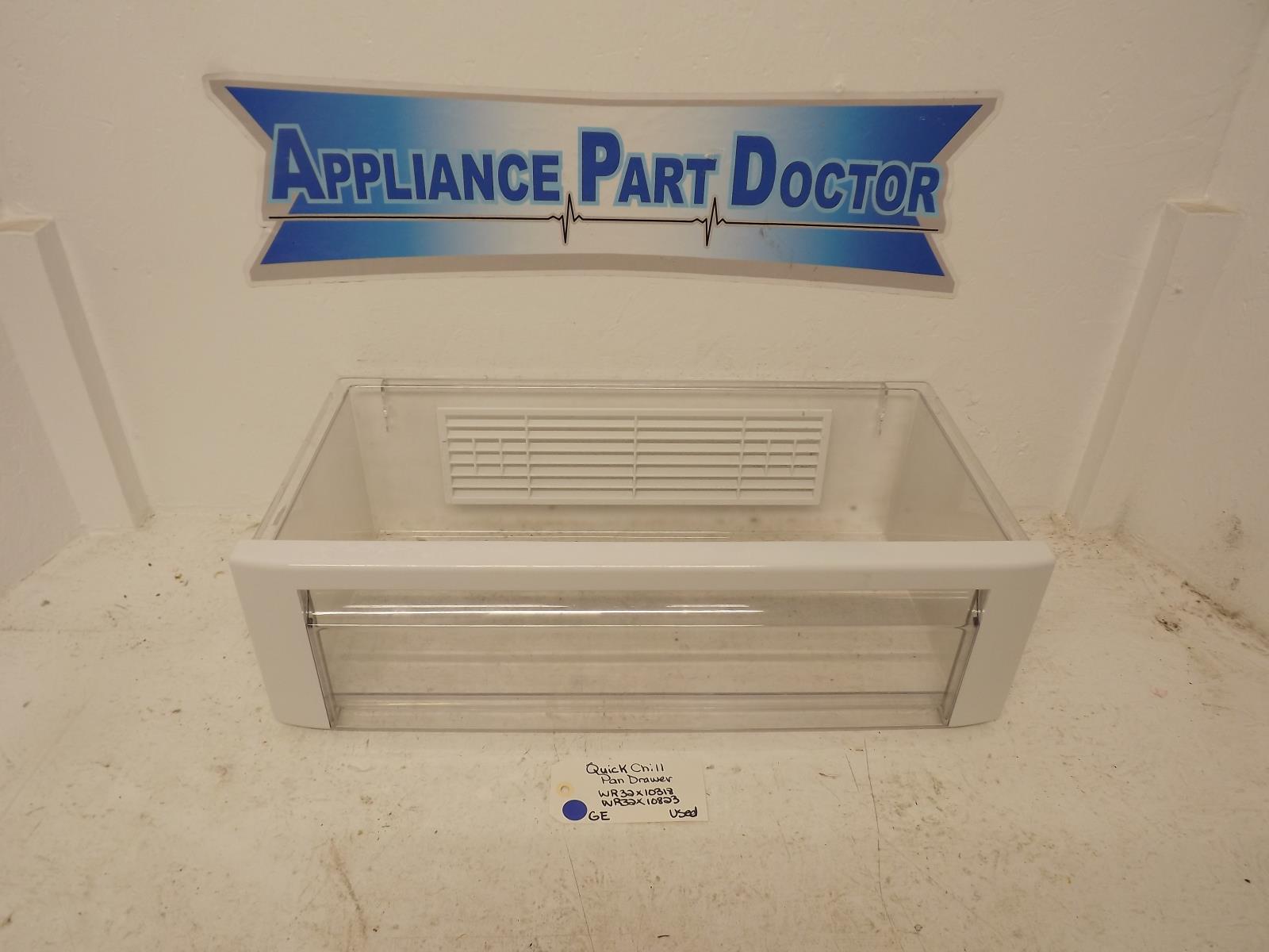 GE Refrigerator WR32X10318 WR32X10823 Quick Chill Pan Drawer Used GE Refrigerator WR32X10318 WR32X10823 Quick Chill Pan Drawer Used